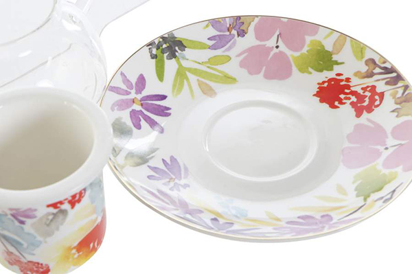 Teapot glass porcelain 16,5x13,5x14 250 ml, 2 mod.