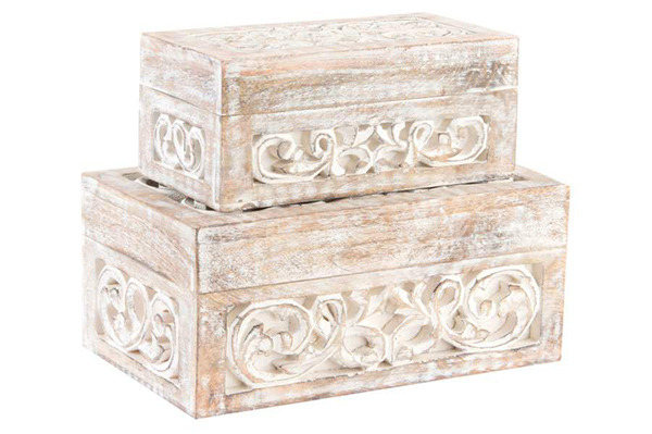 Set drvenih kutija aged 25x15x11