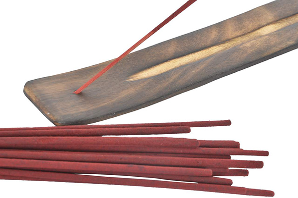 Incense stick set 2 wood 10x30 25 cm. support 6 mo