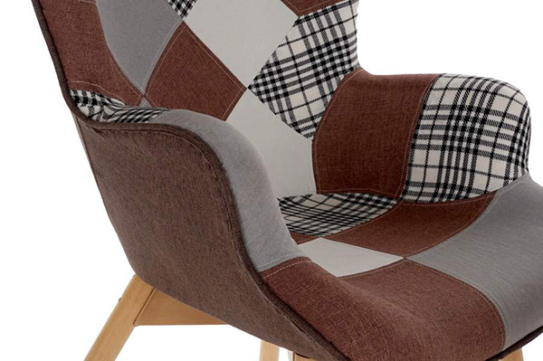 Set fotelja i stolica za noge brown / 2 70x62x99
