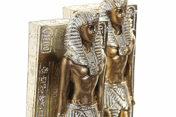 Bookend set 2 resin 10x7,5x20,5 egyptian golden