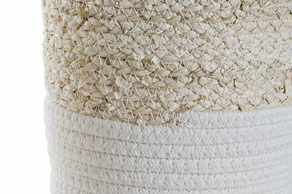 Basket set 3 cotton fiber 21x21x19 natural