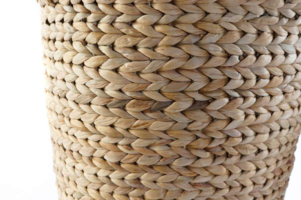 Basket set 2 reed 34x34x42 natural brown