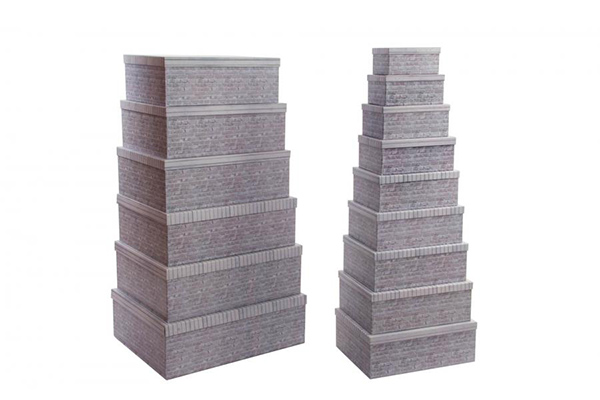 Box set 15 paperboard 57x45x19 bricks