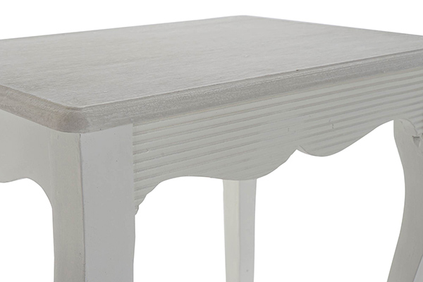 Auxiliary table set 3 mdf wood 53x35x47 white