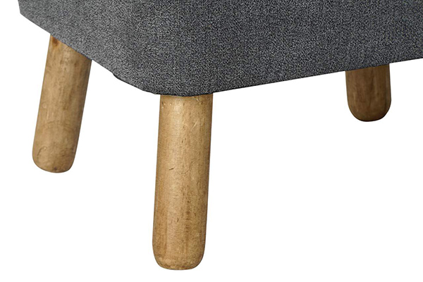 Shoe-removing chair set 3 linen wood 90x42x47 grey