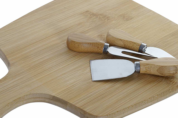 Cutting/chopping board set 4 bamboo 38x28x4 cheese