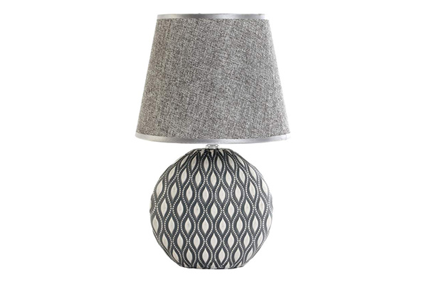 Lampe de table gr s polyester 20x20x33 gris