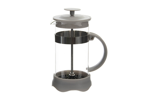 Coffee machine pvc glass 350ml plunger grey