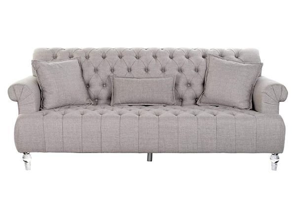 Couch polyester wood 218x95x93 5 cushions