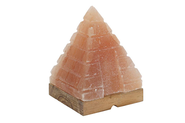 Decorative light salt wood 13x13x18 pyramid