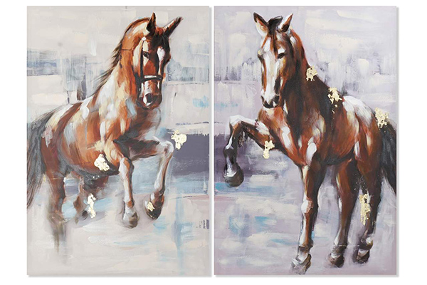 Picture canvas 80x3x120 horse hand painted 2 mod.