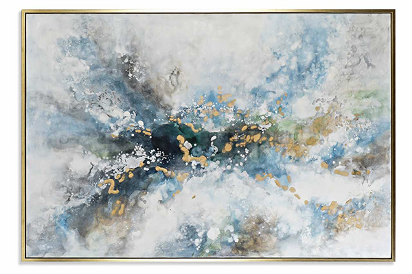 Picture canvas ps 187x4x126 abstract framed blue