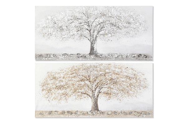Picture canvas mdf 150x3,5x70 tree hand painted