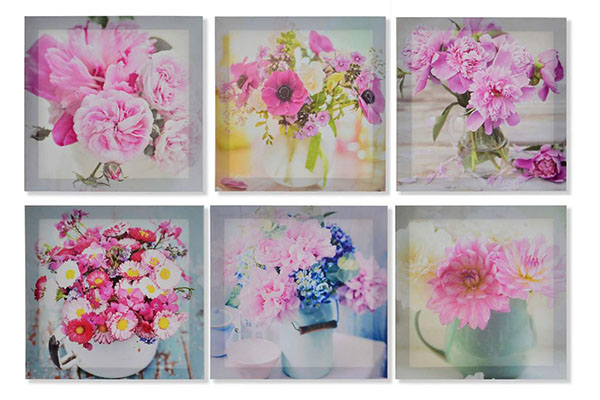Picture canvas 28x28x1,5 0,17 flowers 6 mod.