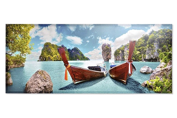 Picture canvas 120x2,8x50 indonesia blue