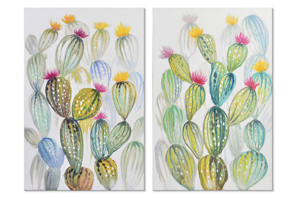 Picture canvas 60x3x90 cactus hand painted 2 mod.