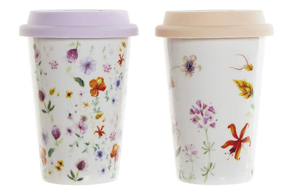 Mug porcelain 10x10x14 400 ml, bloom 2 mod.