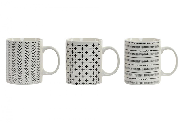 Mug porcelain 8x9,5 300ml boho 3 mod.