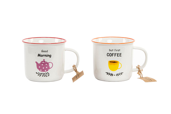 Mug porcelain 9,5x8,5x7,3 375ml coffee 2 mod.