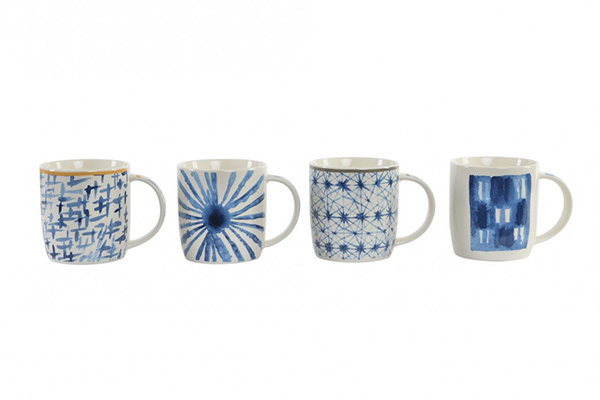 Mug porcelain 12,2x8,6x9,2 350ml. indigo 4 mod.