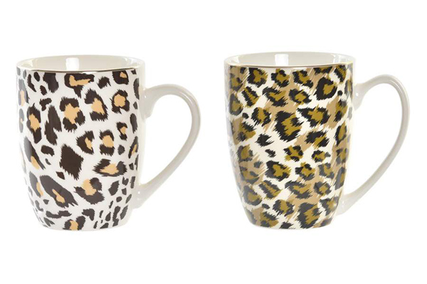 Mug porcelain 12x8,5x10 380ml, leopard 2 mod.