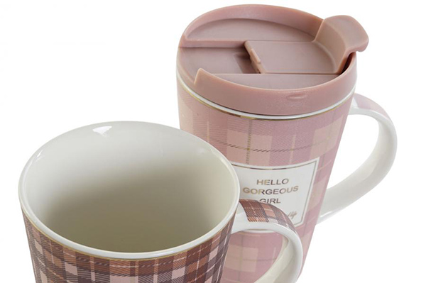 Tea mug new bone pp 12x8,5x15 540ml, 2 mod.