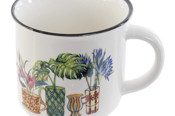 Mug porcelain 12x9x8,5 360 plants 4 mod.