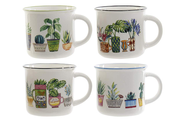 Mug porcelain 12x9x8,5 360 plants 4 mod.