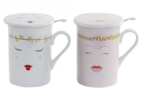 Tea mug porcelain inox 10,5x8x11 280 2 mod.