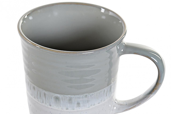 Mug stoneware enamelled 12,5x9x10 350ml. 3 mod.