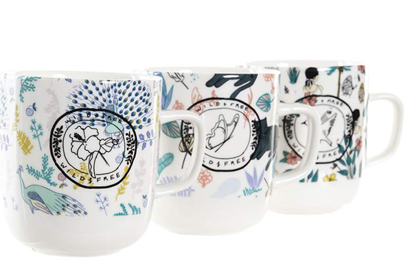 Mug porcelain 12x8,5x10 380ml, 3 mod.