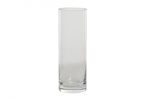 Vase glass 8x8x24 transparent