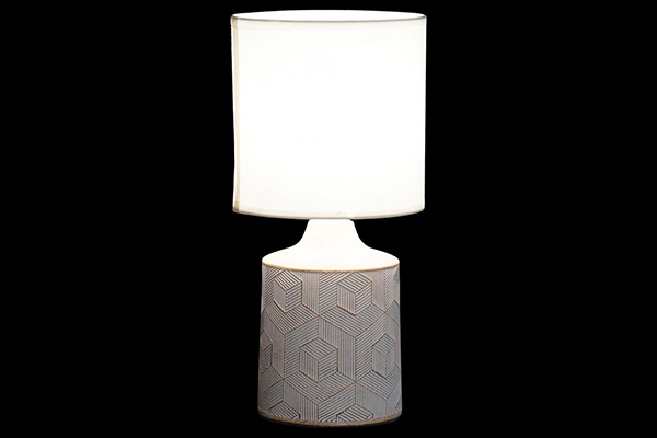 Table lamp clay 15x15x31 2 mod.