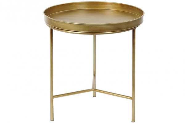 Auxiliary table metal 41x41x50,5 golden