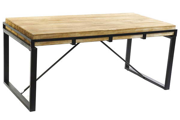 Auxiliary table spruce metal 122x60x54 natural