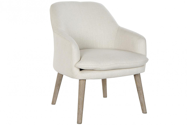 Chair polyester wood 61x68x78 beige