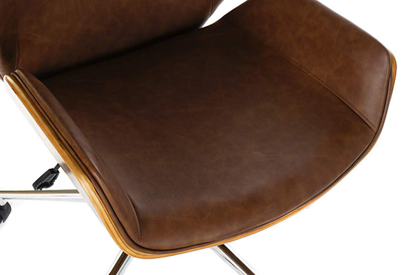 Chair pu walnut 60x65,5x118 brown