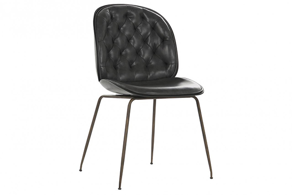 Chair pu metal 54,5x53x87 dark gray