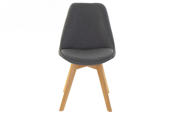 Chair polyester beech 48x56x83 cushion dark gray
