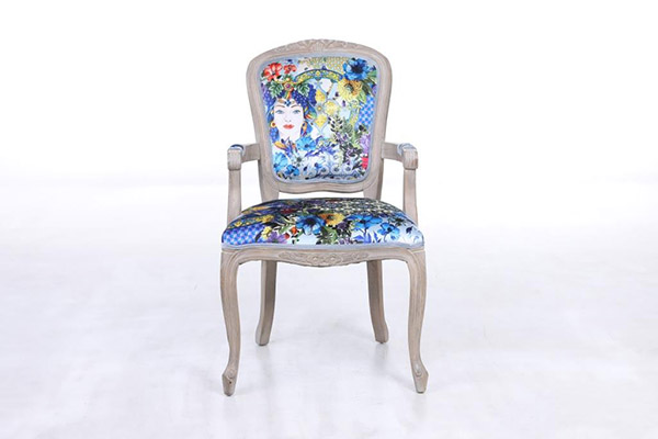 Chair spruce polyester 58x57x96 floral