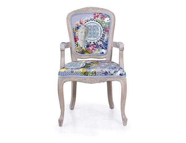 Chair spruce polyester 58x57x96 floral