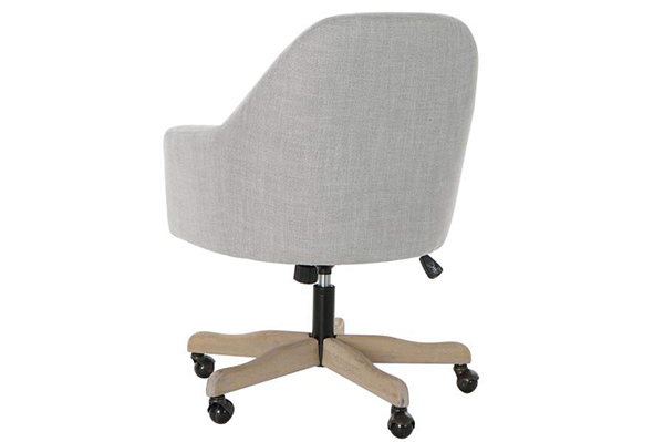 Chair linen rubberwood 63x54x87 wheel grey