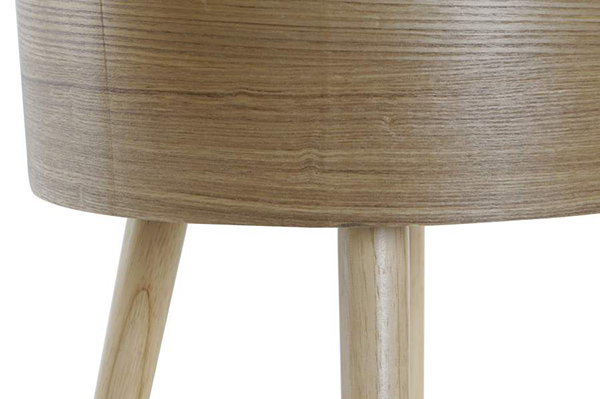 Shoe-removing chair mdf polyester 40x40x41 natural