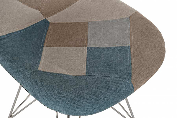 Chair polyester metal 47x49x83 47cm patchwork