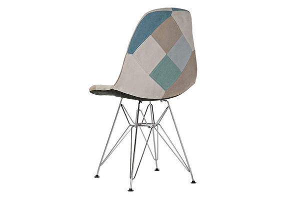 Chair polyester metal 47x49x83 47cm patchwork