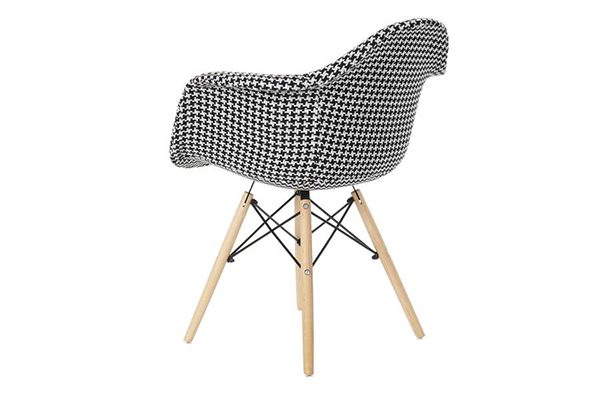 Chair polyester 62x61x79 45,5cm houndstooth