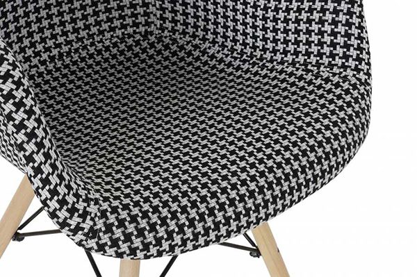 Chair polyester 62x61x79 45,5cm houndstooth