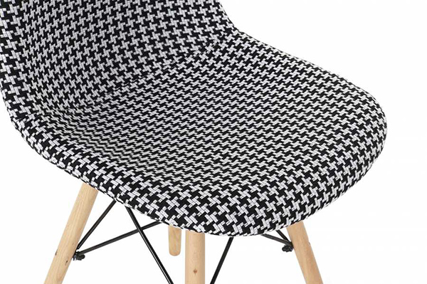 Chair polyester 47x49x83 47cm houndstooth