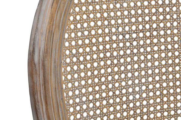 Chair rubberwood linen 50x46x96 rack beige